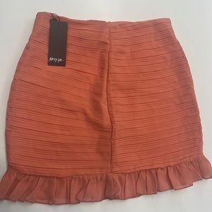 Nasty gal Coral Rouched Mini Skirt